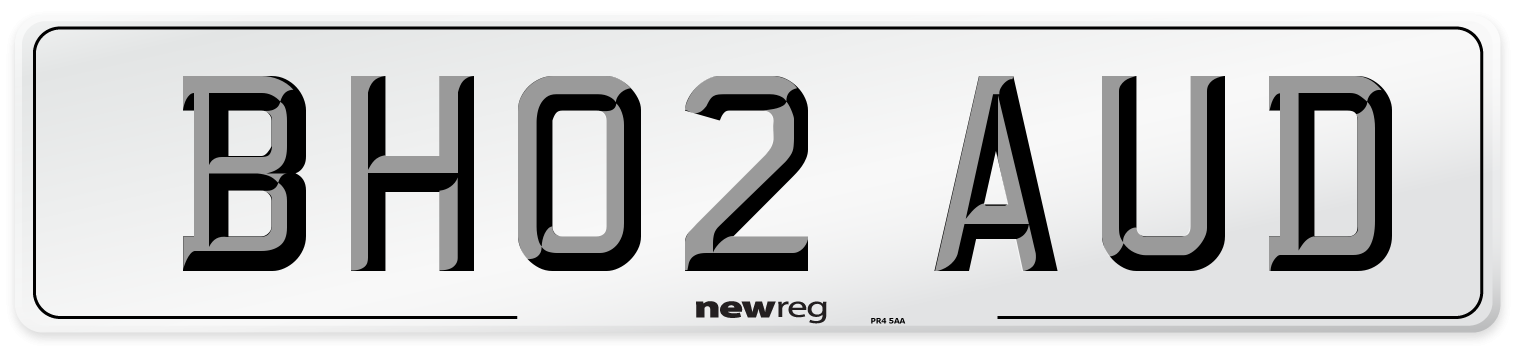BH02 AUD Number Plate from New Reg